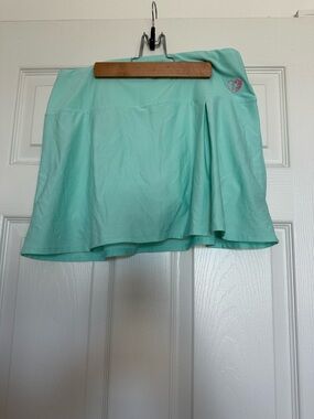 Chubby Mermaids Mint Athletic Skort with Heart Logo